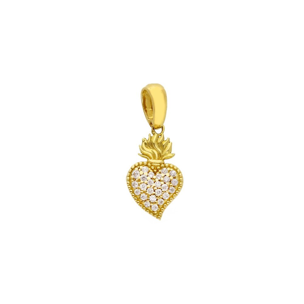 Songa Antonio - Ciondolo Elegante - Oro Giallo - Zirconia Cubica