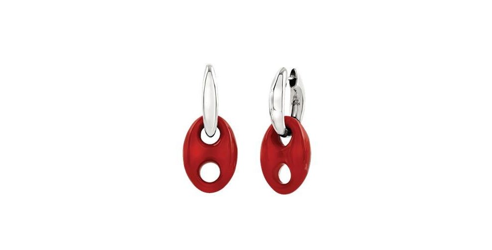 Chantecler - Orecchini Capriness - Argento - Bioresina Corallo