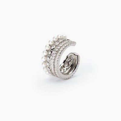 Mabina - Orecchino Ear Cuff Multifilo - Argento - Zirconi