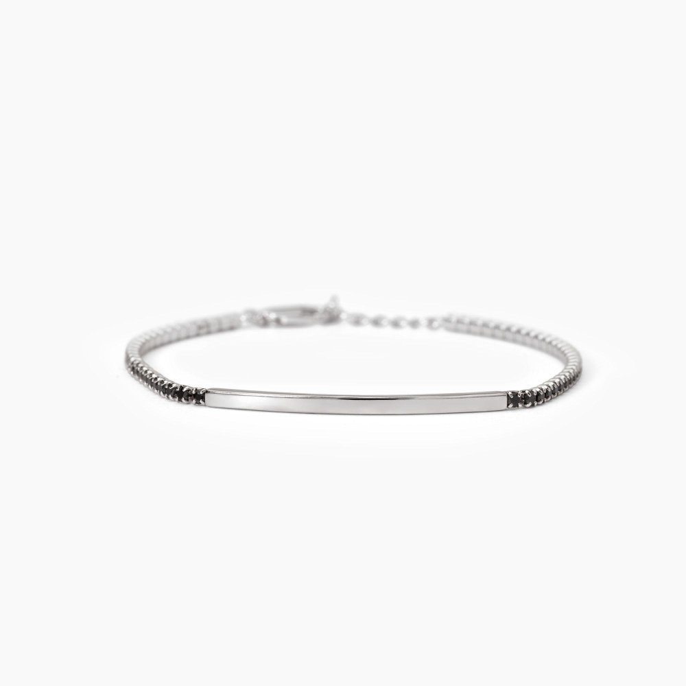 Mabina - Bracciale Gentleman - Argento - Zirconi Neri