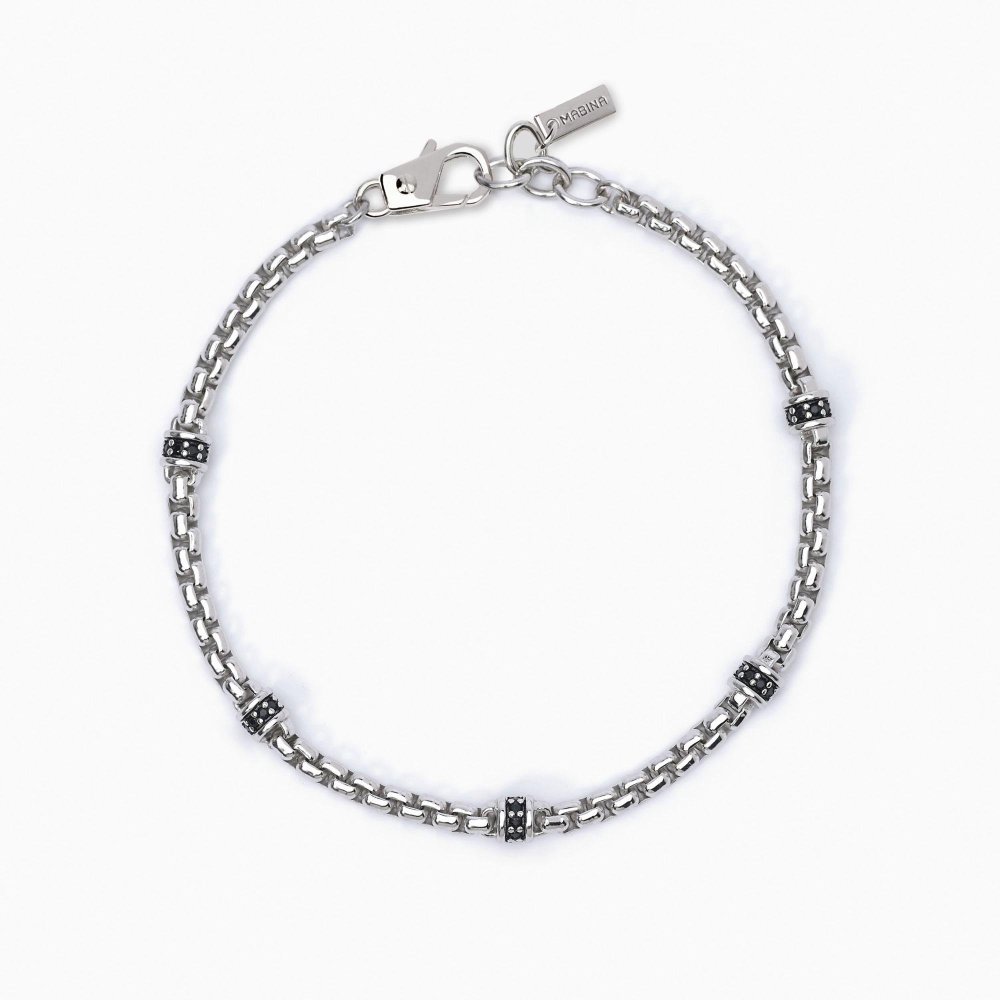 Mabina - Bracciale Montecarlo - Argento 925 - Zirconi Neri