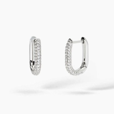 Mabina - Orecchini Ovali Couture - Argento 925 - Zirconi