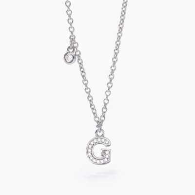 Mabina - Girocollo Lettera G - Argento 925 - Zirconi