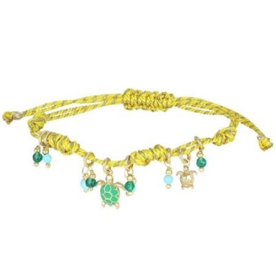 Nivy - Bracciale Cordino Donna - Ciondolo Tartaruga - Stile Estivo