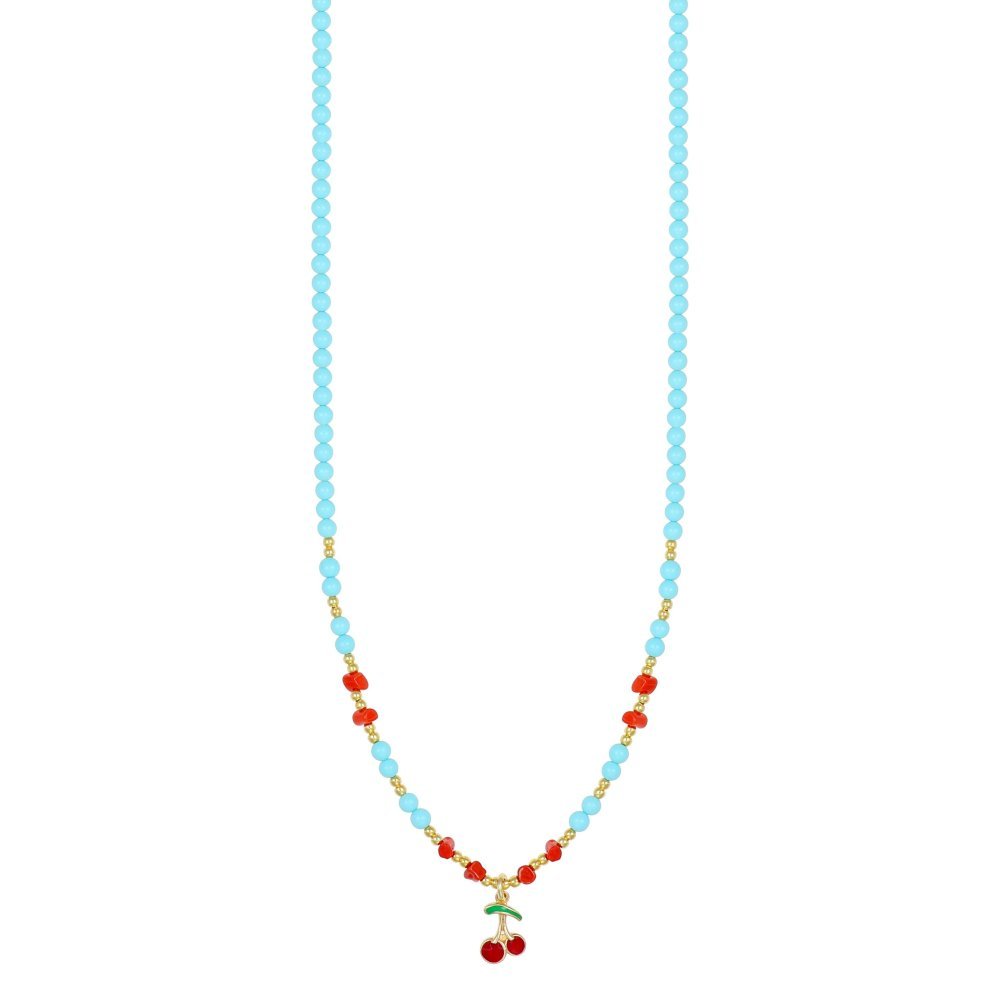 Nivy - Collana Estiva Donna - Ciondolo Ciliegie - Vetro
