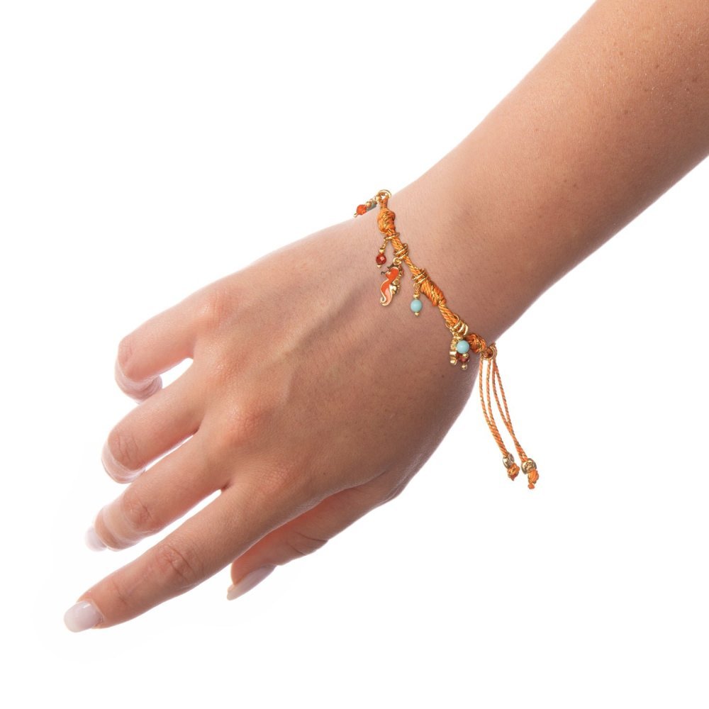Nivy - Bracciale Cordino Donna - Ciondolo Cavalluccio Marino