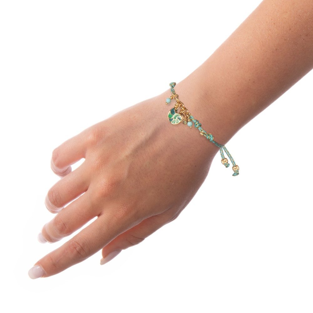 Nivy - Bracciale Cordino Donna - Ciondolo Conchiglia - Elegante