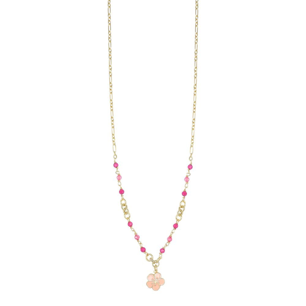 Nivy - Collana Estiva Donna - Fiore Di Pesco - Design Romantico