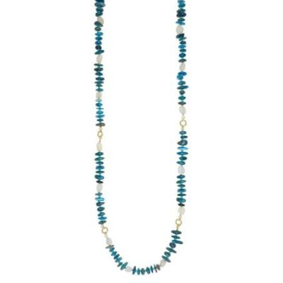 Nivy - Collana Apatite E Pietra Di Luna - Eleganza Blu - Donna