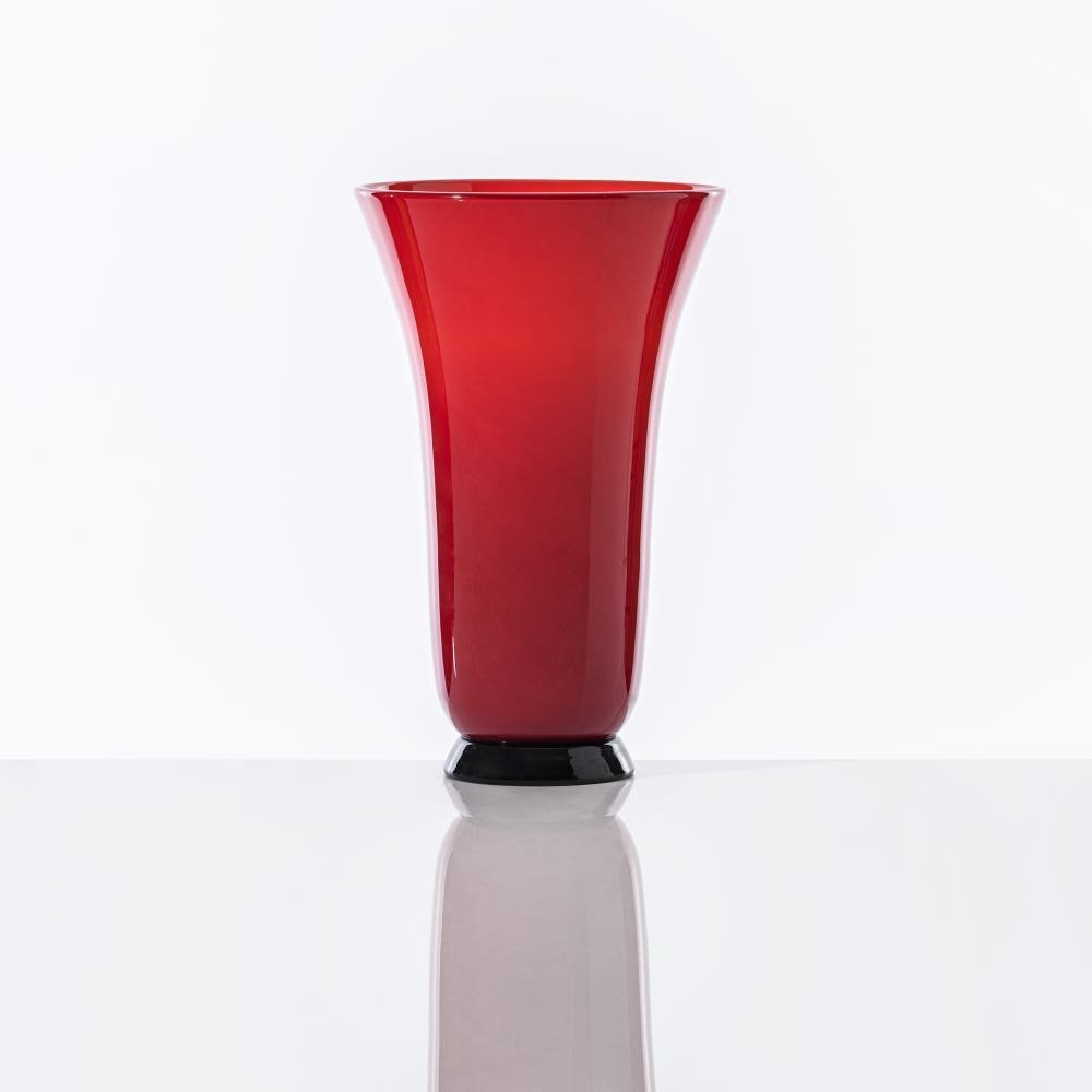 Venini - Anni Trenta Vaso - Vetro Soffiato - Rosso
