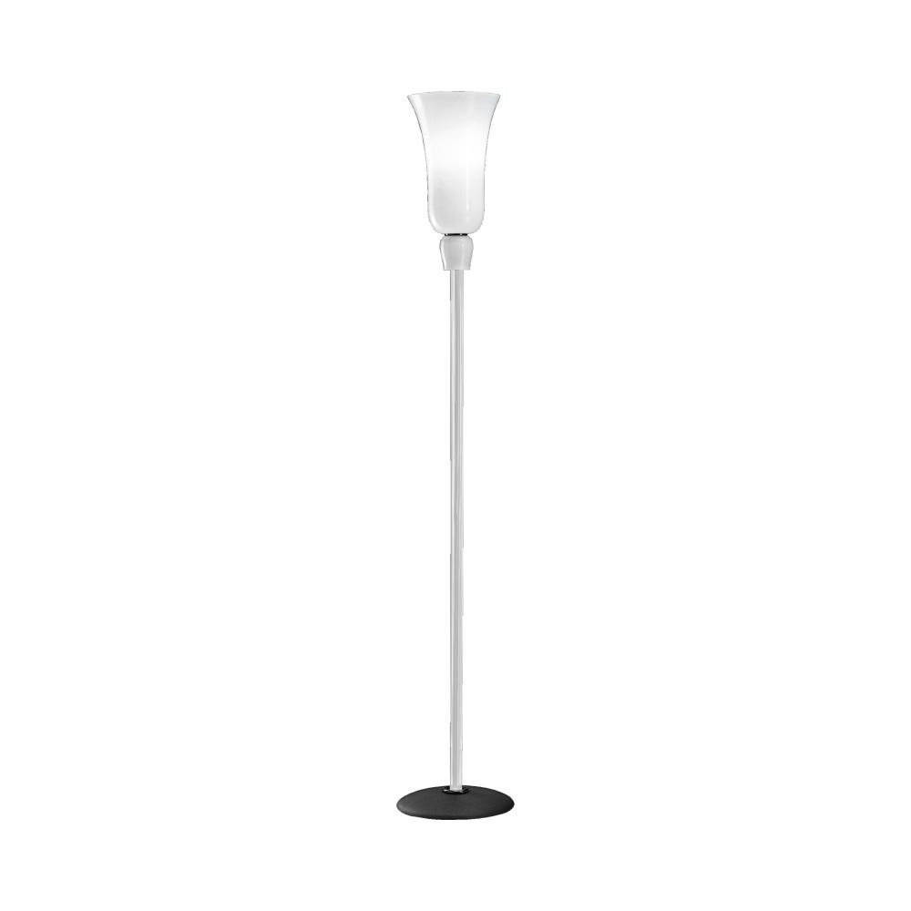 Venini - Anni Trenta Luce - Vetro Opalino - Metallo Nichel Nero