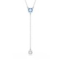 Swarovski - Collana Stilla A Y - Cristallo Blu - Placcato Rodio