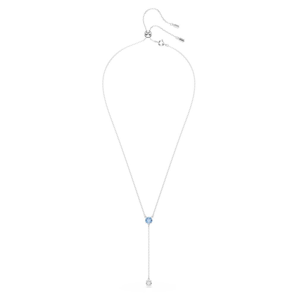 Swarovski - Collana Stilla A Y - Cristallo Blu - Placcato Rodio