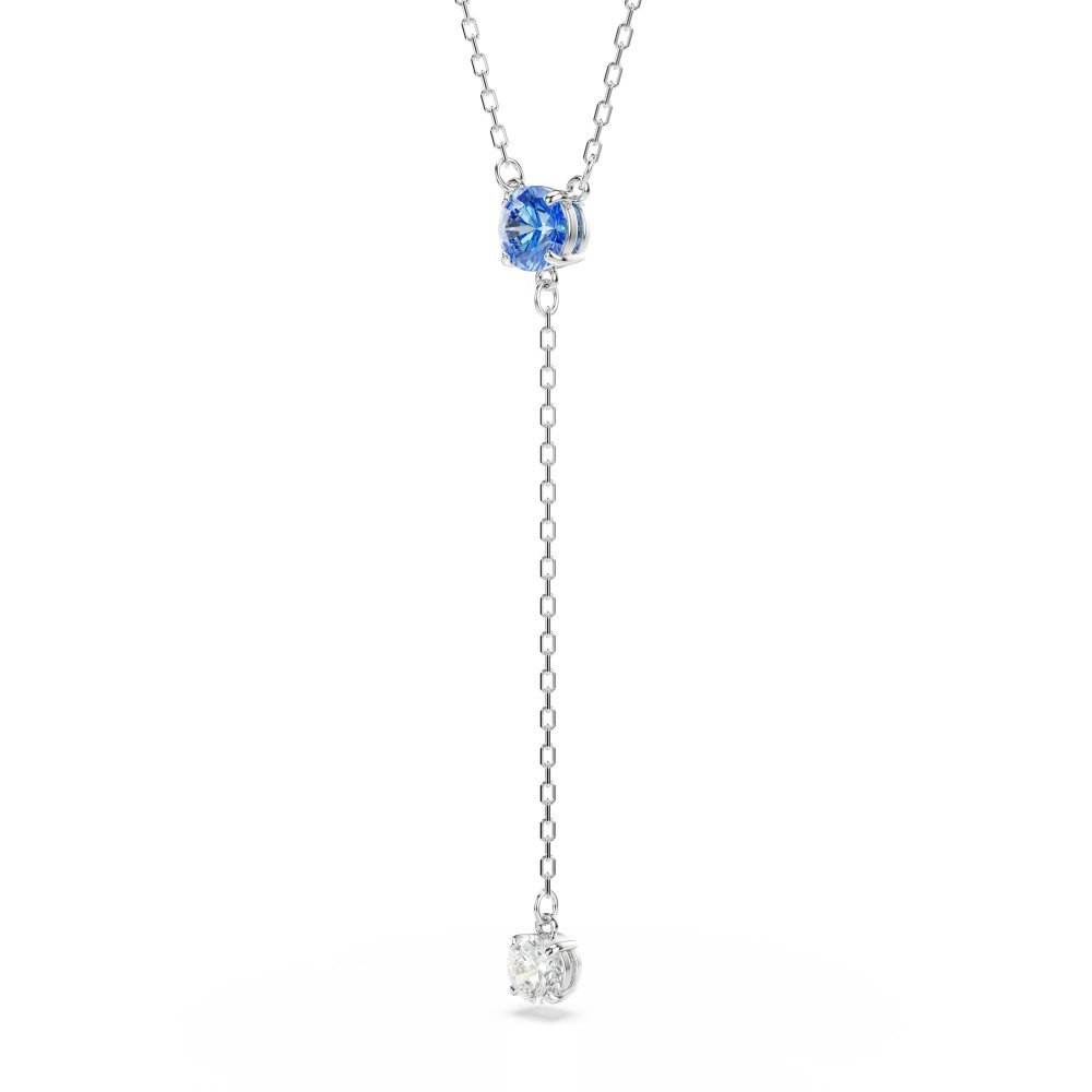 Swarovski - Collana Stilla A Y - Cristallo Blu - Placcato Rodio