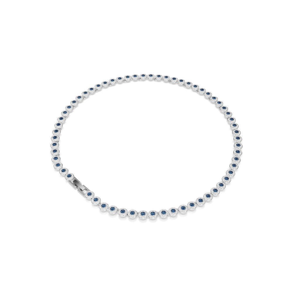 Swarovski - Collana Tennis Una Angelic - Cristalli Blu - Placcato Rodio
