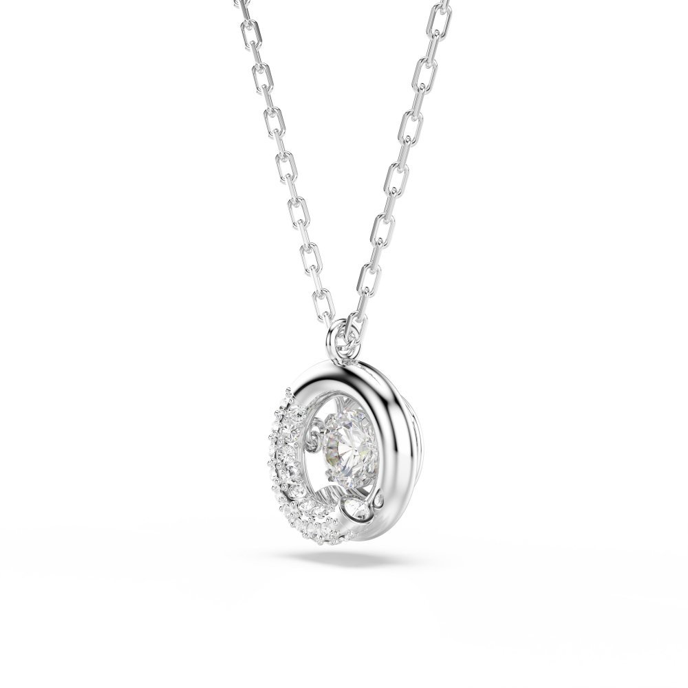 Swarovski - Pendente Dextera Round - Cristalli - Placcato Rodio