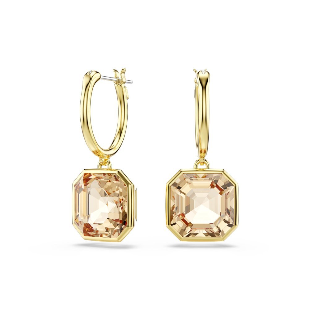 Swarovski - Orecchini Millenia - Cristalli Caramello - Placcato Oro
