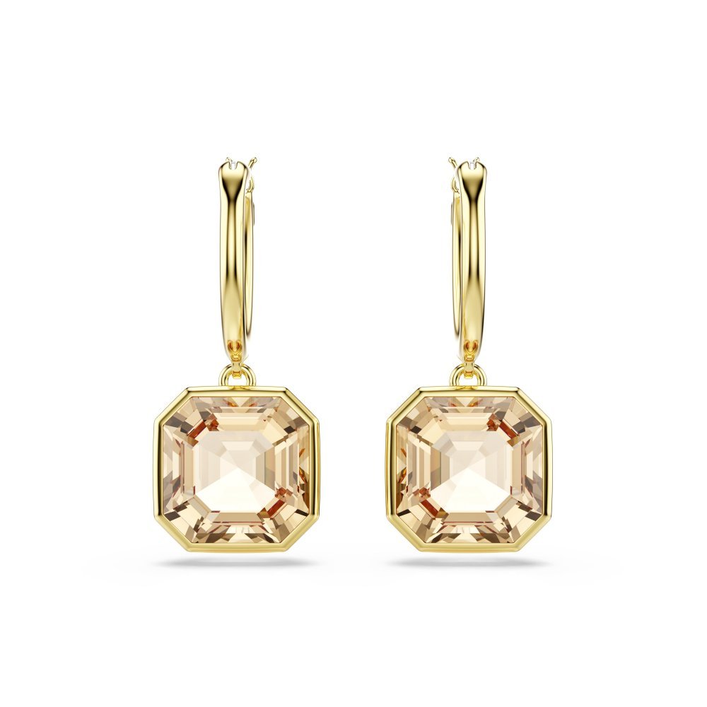 Swarovski - Orecchini Millenia - Cristalli Caramello - Placcato Oro