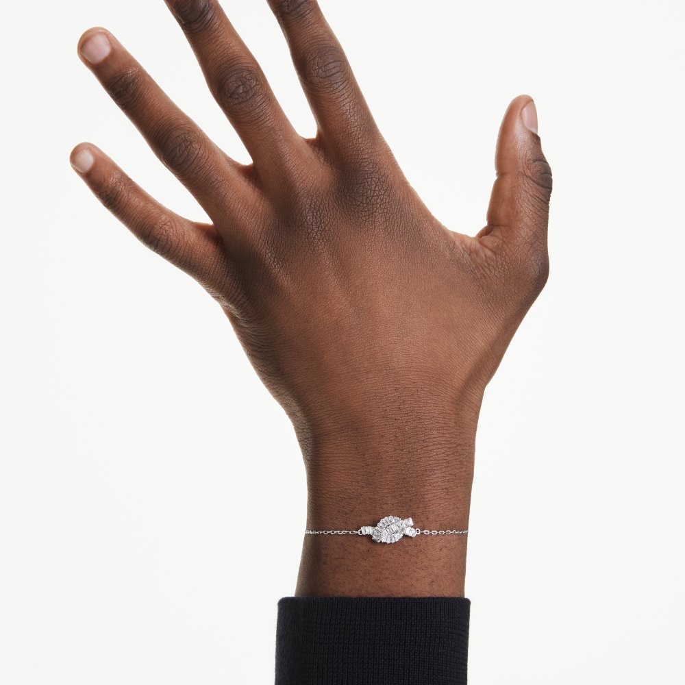 Swarovski - Braccialetto Matrix - Zirconia Bianca - Placcato Rodio