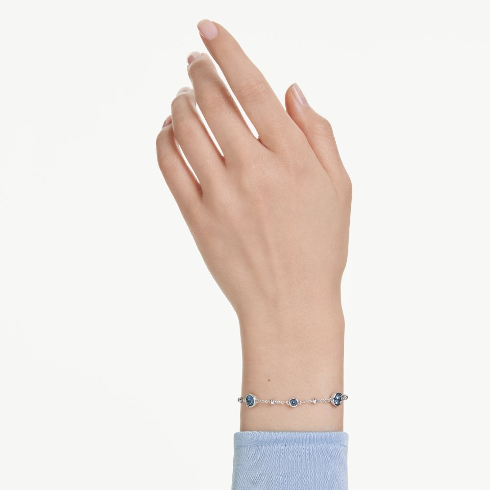 Swarovski - Braccialetto Imber - Cristalli Blu - Placcato Rodio
