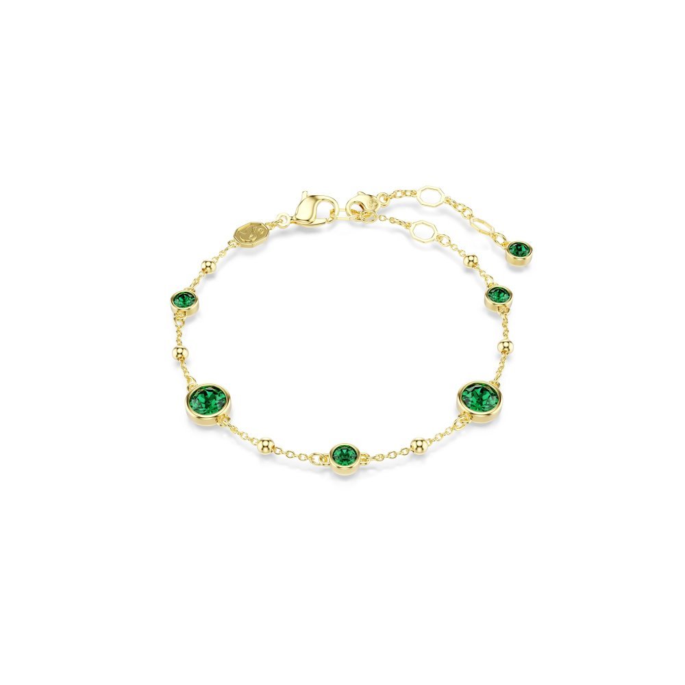 Swarovski - Braccialetto Imber - Cristalli Verdi - Placcato Oro