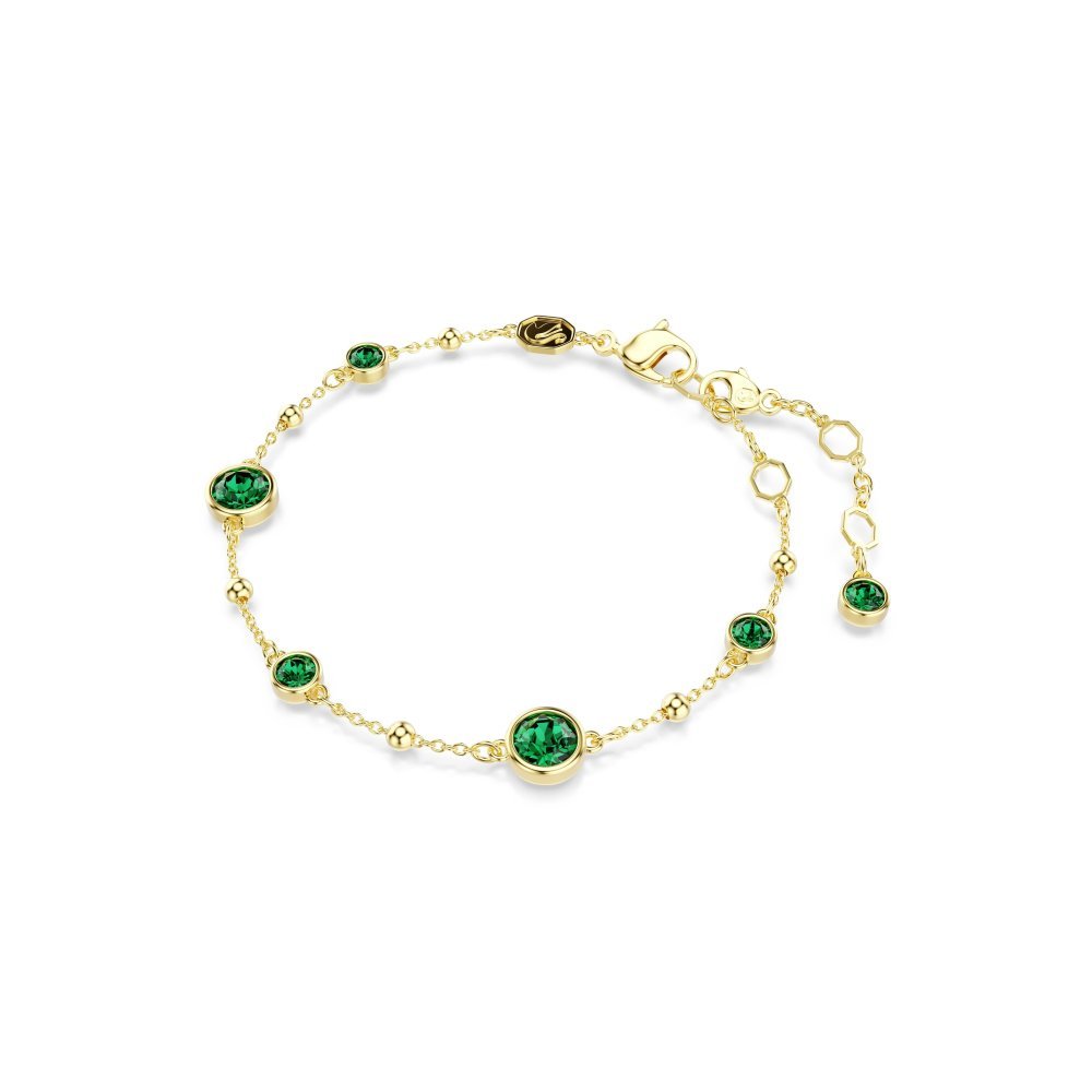 Swarovski - Braccialetto Imber - Cristalli Verdi - Placcato Oro