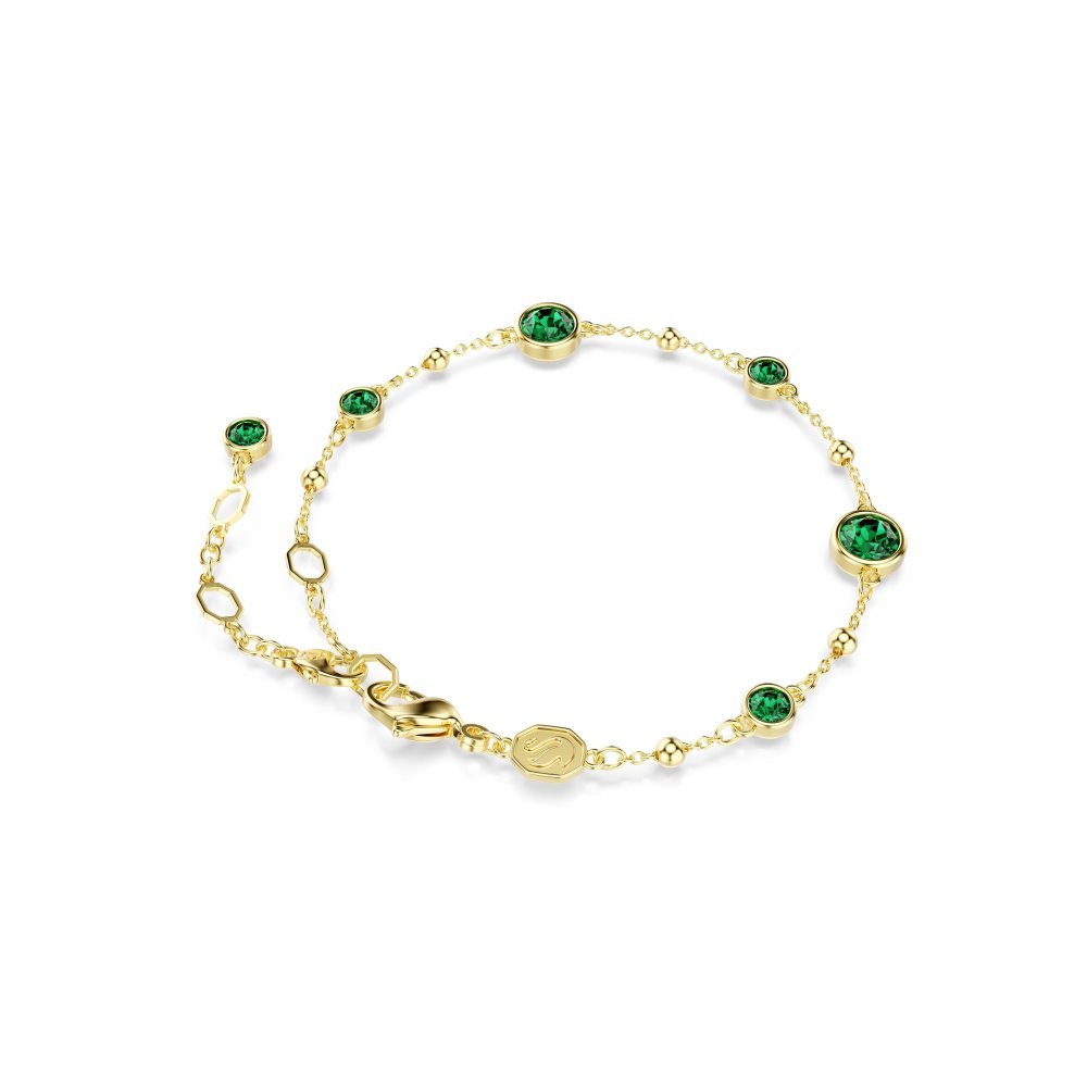 Swarovski - Braccialetto Imber - Cristalli Verdi - Placcato Oro
