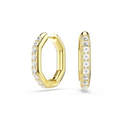 Swarovski - Orecchini Dextera Octagon - Cristalli Bianchi - Placcato Oro