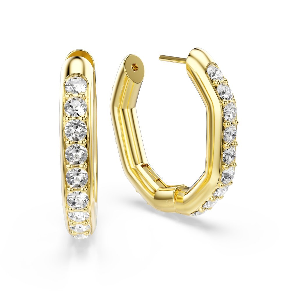 Swarovski - Orecchini Dextera Octagon - Cristalli Bianchi - Placcato Oro