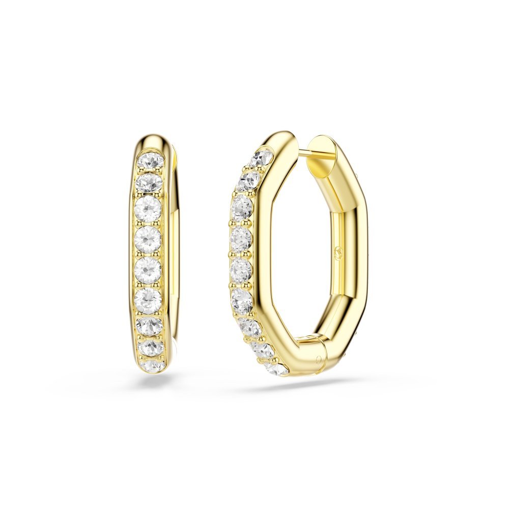 Swarovski - Orecchini Dextera Octagon - Cristalli Bianchi - Placcato Oro