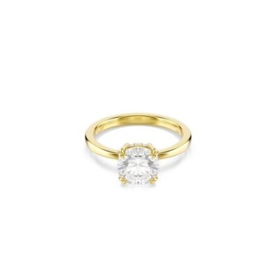 Swarovski - Anello Stilla Attract - Zirconia Bianca - Placcato Oro