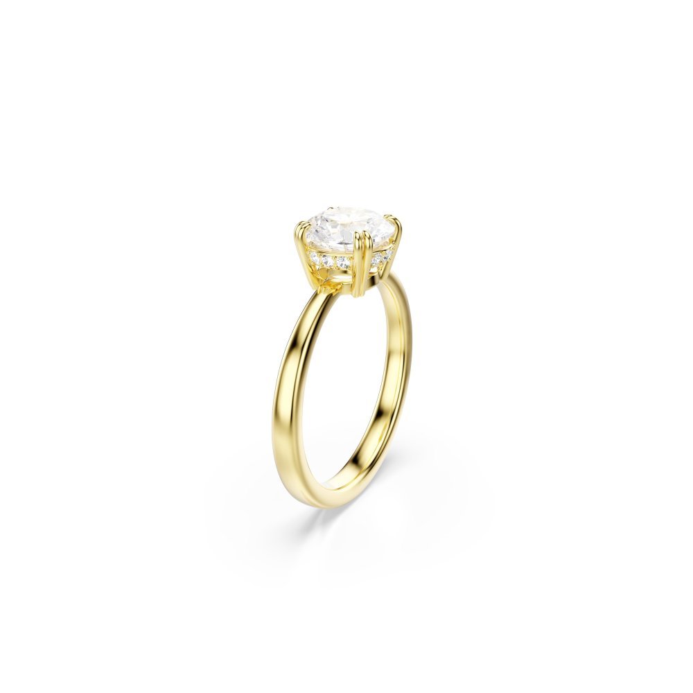 Swarovski - Anello Stilla Attract - Zirconia Bianca - Placcato Oro