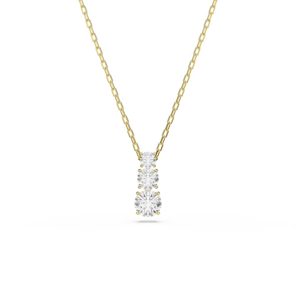 Swarovski - Pendente Stilla Attract - Zirconia Bianca - Placcato Oro