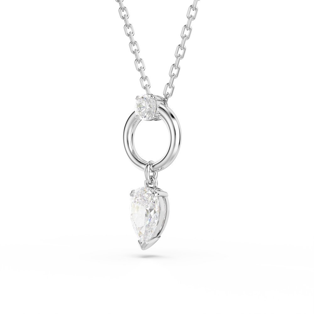 Swarovski - Pendente Mesmera - Zirconia Pear - Placcatura Rodio