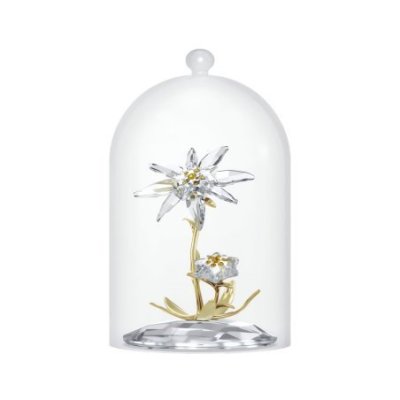 Swarovski - Florere Campana Di Vetro - Cristalli - Color Oro