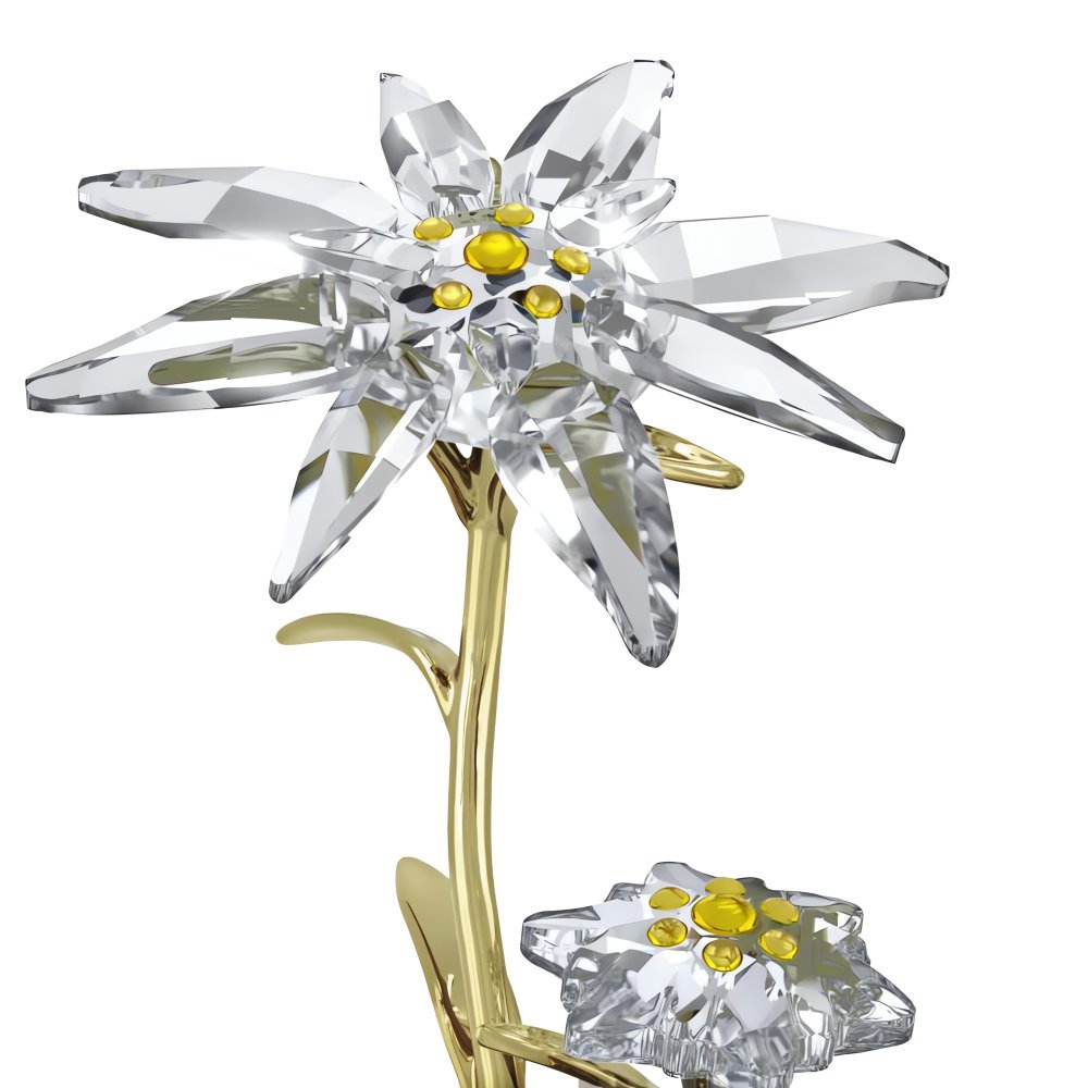 Swarovski - Florere Campana Di Vetro - Cristalli - Color Oro