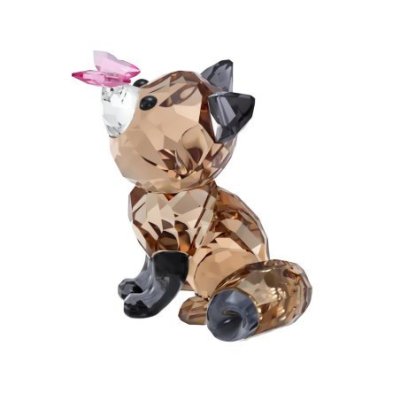 Swarovski - Idyllia Volpe E Farfalla - Cristallo - Marrone