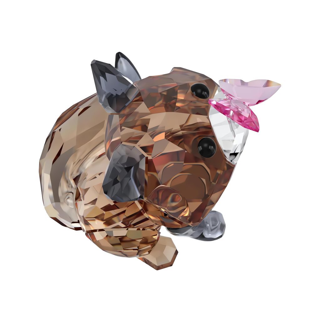 Swarovski - Idyllia Volpe E Farfalla - Cristallo - Marrone