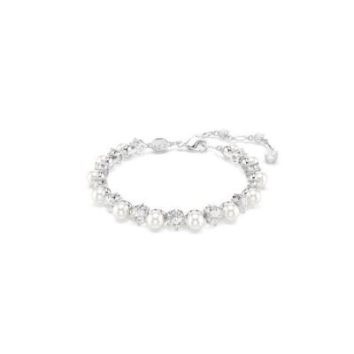 Swarovski - Bracciale Tennis Matrix - Perle Di Cristallo - Bianco