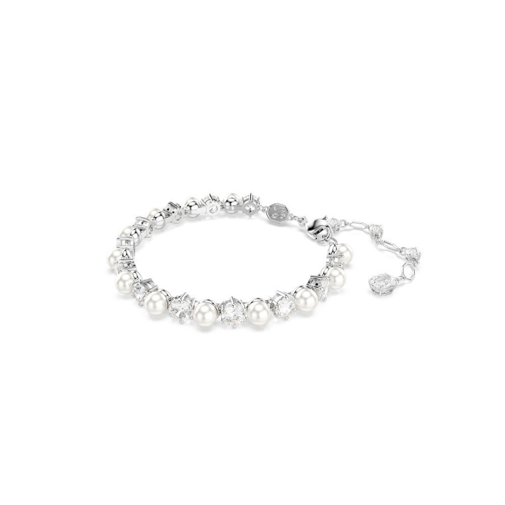 Swarovski - Bracciale Tennis Matrix - Perle Di Cristallo - Bianco