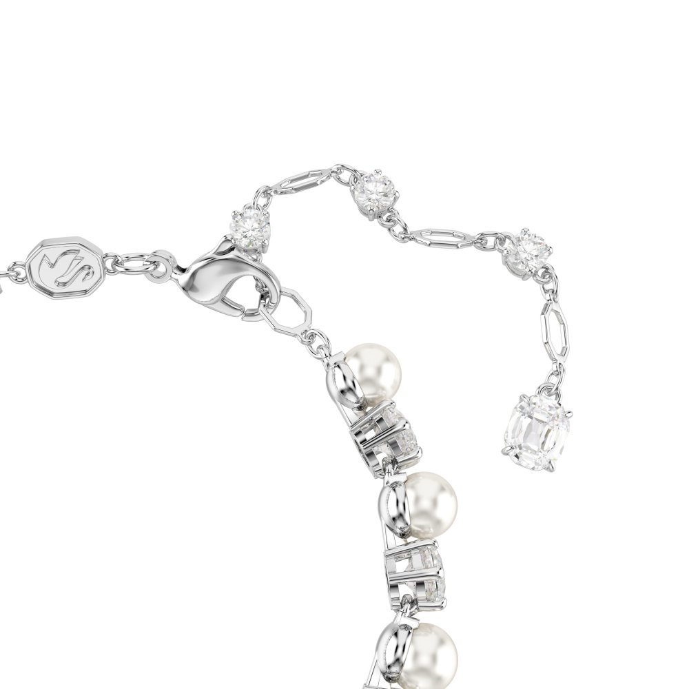 Swarovski - Bracciale Tennis Matrix - Perle Di Cristallo - Bianco