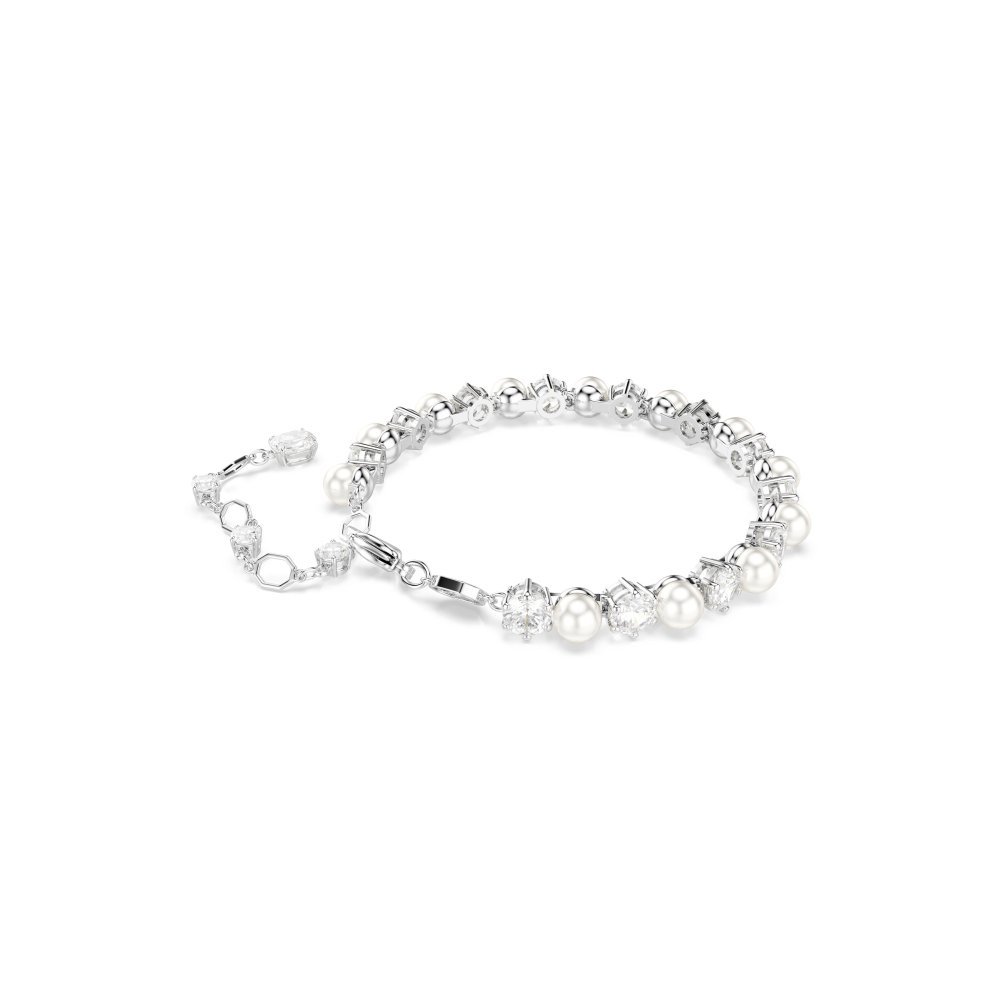 Swarovski - Bracciale Tennis Matrix - Perle Di Cristallo - Bianco