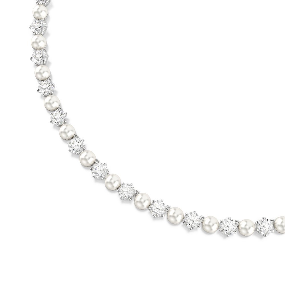 Swarovski - Collana Tennis Matrix - Perle Di Cristallo - Bianca