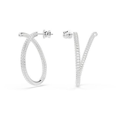 Swarovski - Orecchini Dextera - Cristalli Bianchi - Placcato Rodio
