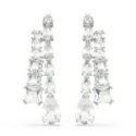 Swarovski - Orecchini Matrix Pendenti - Cristalli Bianchi - Placcato Rodio