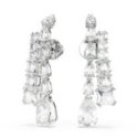 Swarovski - Orecchini Matrix Pendenti - Cristalli Bianchi - Placcato Rodio