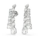 Swarovski - Orecchini Matrix Pendenti - Cristalli Bianchi - Placcato Rodio