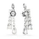 Swarovski - Orecchini Matrix Pendenti - Cristalli Bianchi - Placcato Rodio