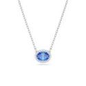 Swarovski - Collana Una Angelic - Zirconia Blu - Placcatura Rodio