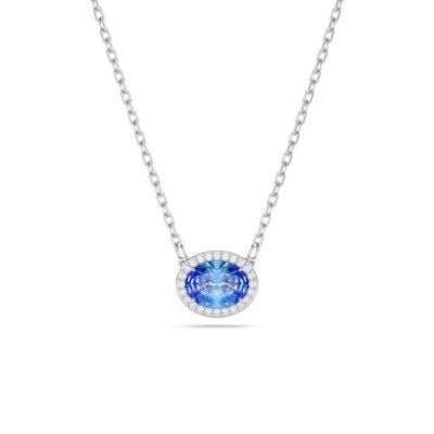 Swarovski - Collana Una Angelic - Zirconia Blu - Placcatura Rodio